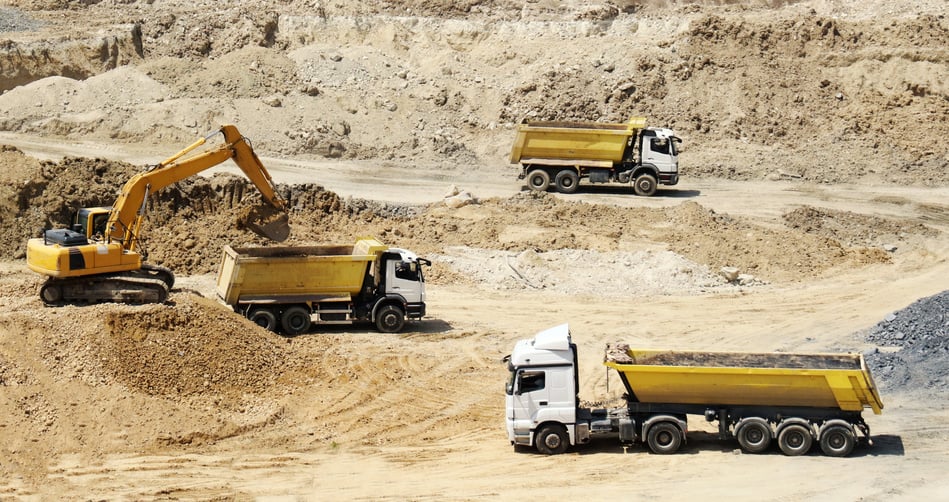 Truck on worksite.