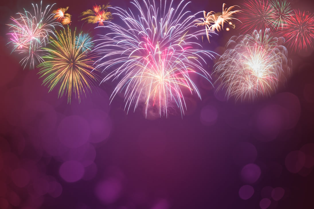 colorful fireworks celebration background